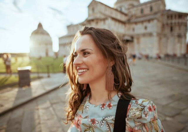 A woman in Tuscany