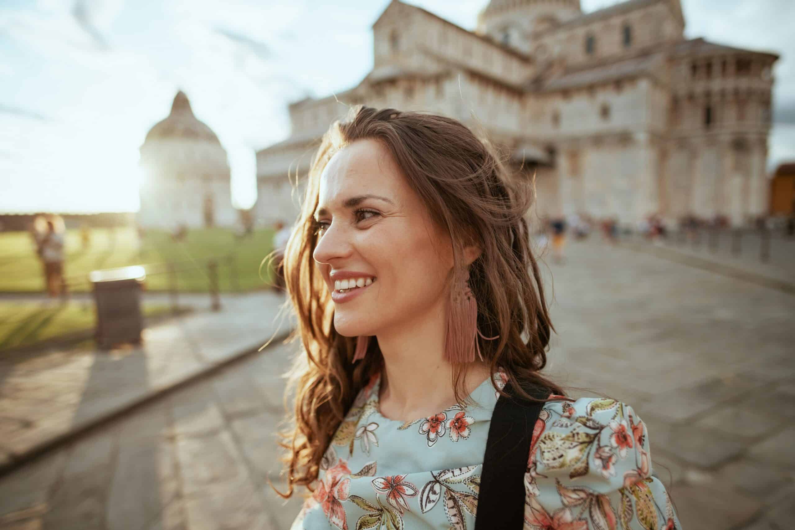 A woman in Tuscany